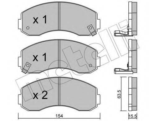 METELLI 2203770 Комплект тормозных колодок, дисковый тормоз