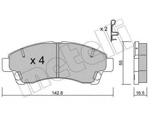 METELLI 2203950 Комплект тормозных колодок, дисковый тормоз