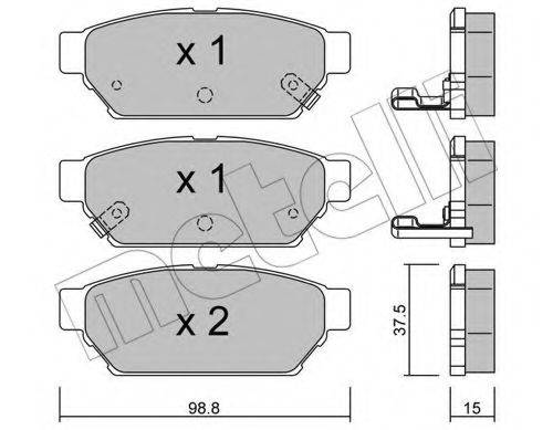 METELLI 2203960 Комплект тормозных колодок, дисковый тормоз