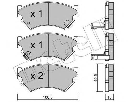 METELLI 2204110 Комплект тормозных колодок, дисковый тормоз