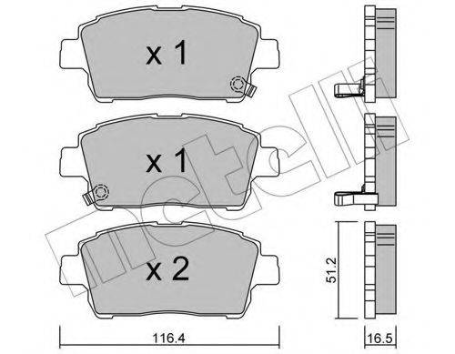 METELLI 2204230 Комплект тормозных колодок, дисковый тормоз