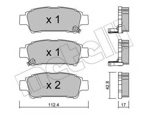 METELLI 2204280 Комплект тормозных колодок, дисковый тормоз