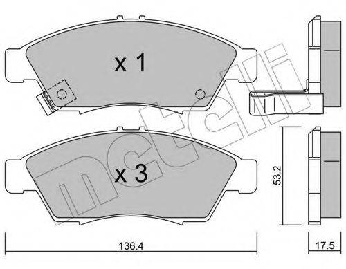 METELLI 2204370 Комплект тормозных колодок, дисковый тормоз