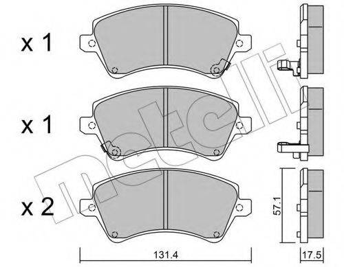 METELLI 2204460 Комплект тормозных колодок, дисковый тормоз