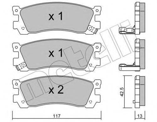 METELLI 2204740 Комплект тормозных колодок, дисковый тормоз