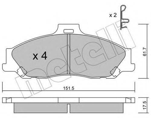 METELLI 2204790 Комплект тормозных колодок, дисковый тормоз