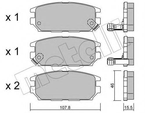 METELLI 2204830 Комплект тормозных колодок, дисковый тормоз