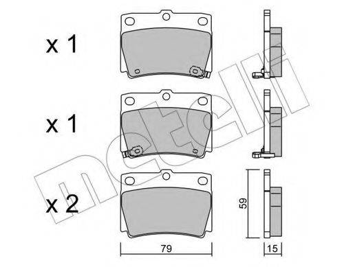 METELLI 2204840 Комплект тормозных колодок, дисковый тормоз