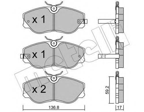 METELLI 2204910 Комплект тормозных колодок, дисковый тормоз