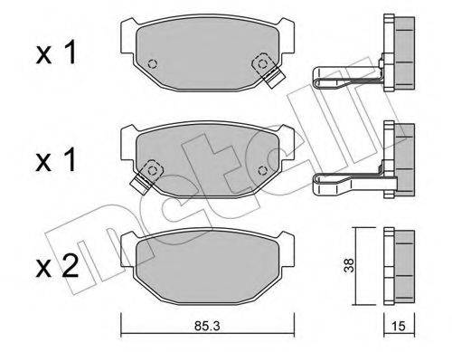 METELLI 2204990 Комплект тормозных колодок, дисковый тормоз