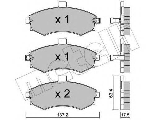 METELLI 2205040 Комплект тормозных колодок, дисковый тормоз