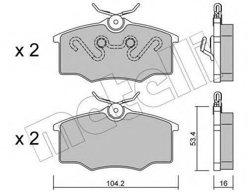 METELLI 2205370 Комплект тормозных колодок, дисковый тормоз