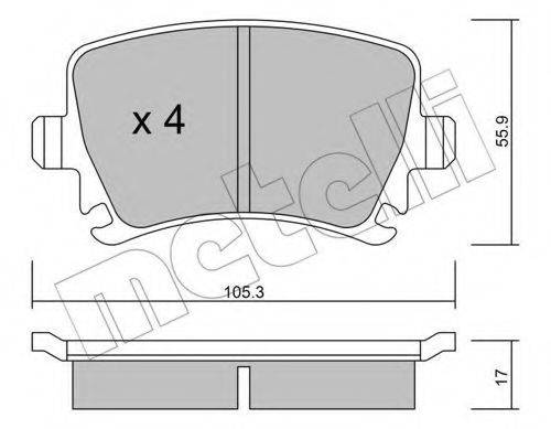 METELLI 2205530 Комплект тормозных колодок, дисковый тормоз