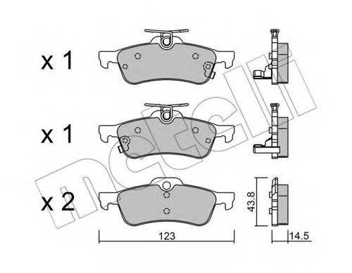 METELLI 2205561 Комплект тормозных колодок, дисковый тормоз