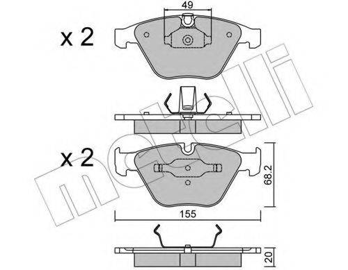 METELLI 2205580 Комплект тормозных колодок, дисковый тормоз