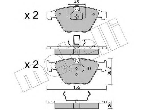 METELLI 2205584 Комплект тормозных колодок, дисковый тормоз