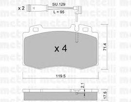 METELLI 2205630K Комплект тормозных колодок, дисковый тормоз