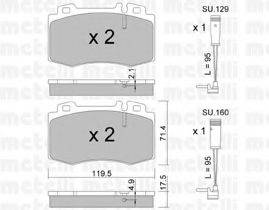 METELLI 2205635K Комплект тормозных колодок, дисковый тормоз