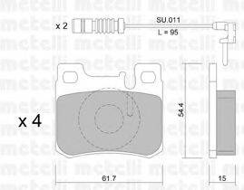 METELLI 2205660K Комплект тормозных колодок, дисковый тормоз