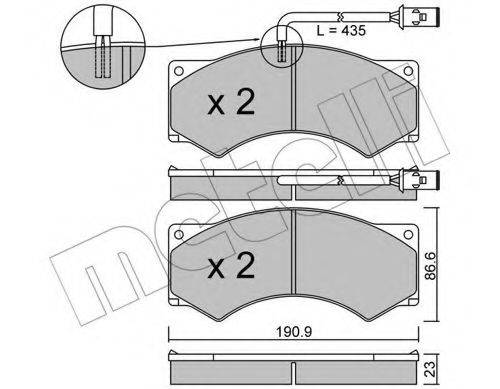 METELLI 2205791 Комплект тормозных колодок, дисковый тормоз