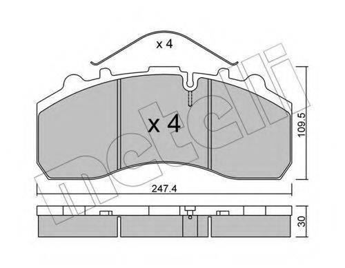 METELLI 2205850 Комплект тормозных колодок, дисковый тормоз