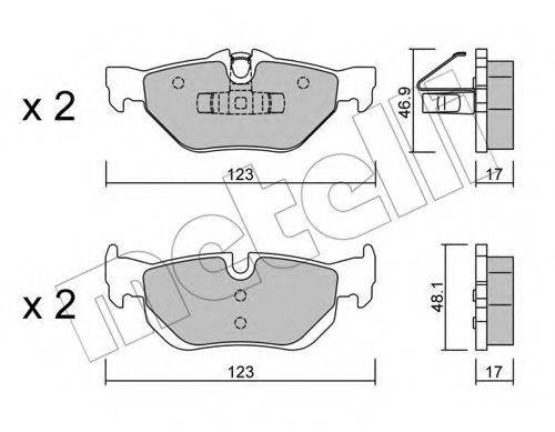 METELLI 2206420 Комплект тормозных колодок, дисковый тормоз