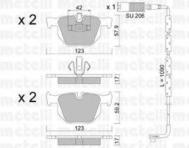 METELLI 2206430K Комплект тормозных колодок, дисковый тормоз