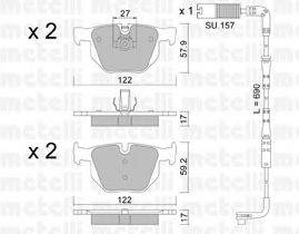 METELLI 2206440K Комплект тормозных колодок, дисковый тормоз