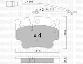 METELLI 2206570K Комплект тормозных колодок, дисковый тормоз