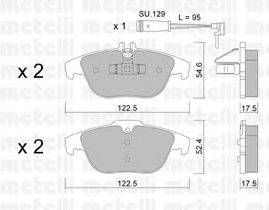 METELLI 2206660K Комплект тормозных колодок, дисковый тормоз