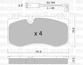 METELLI 2206690K Комплект тормозных колодок, дисковый тормоз