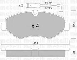 METELLI 2206710K Комплект тормозных колодок, дисковый тормоз