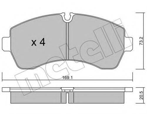 METELLI 2206730 Комплект тормозных колодок, дисковый тормоз