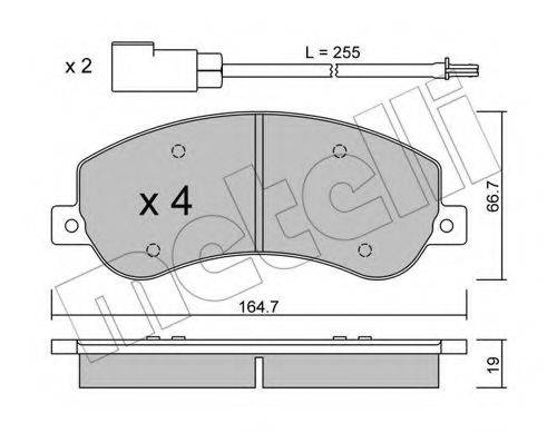 METELLI 2206800 Комплект тормозных колодок, дисковый тормоз