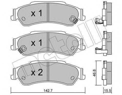 METELLI 2207220 Комплект тормозных колодок, дисковый тормоз