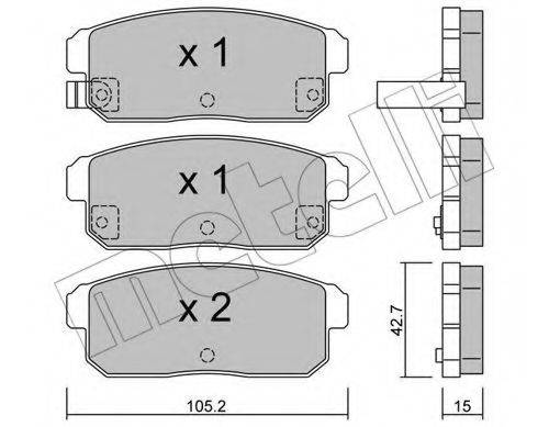 METELLI 2207330 Комплект тормозных колодок, дисковый тормоз