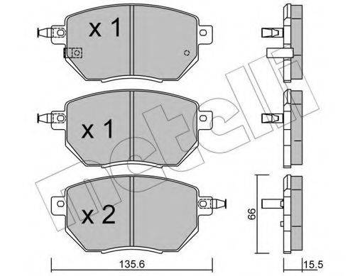 METELLI 2207410 Комплект тормозных колодок, дисковый тормоз