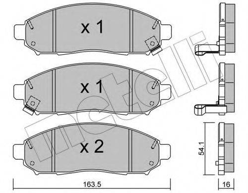METELLI 2207430 Комплект тормозных колодок, дисковый тормоз