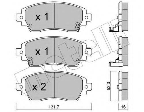 METELLI 2207500 Комплект тормозных колодок, дисковый тормоз