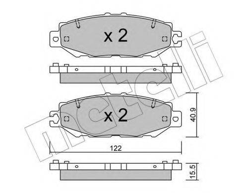 METELLI 2207591 Комплект тормозных колодок, дисковый тормоз