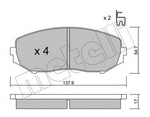 METELLI 2207660 Комплект тормозных колодок, дисковый тормоз