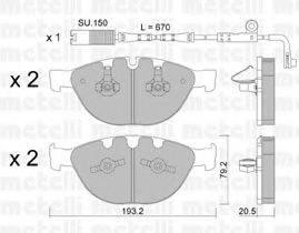 METELLI 2207720K Комплект тормозных колодок, дисковый тормоз