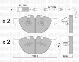 METELLI 2207721K Комплект тормозных колодок, дисковый тормоз