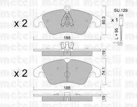 METELLI 2207752K Комплект тормозных колодок, дисковый тормоз