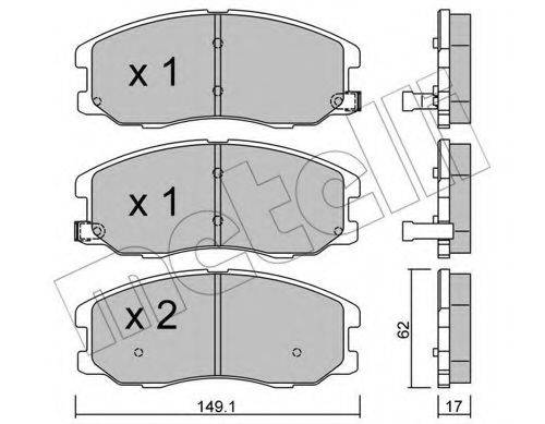 METELLI 2207780 Комплект тормозных колодок, дисковый тормоз