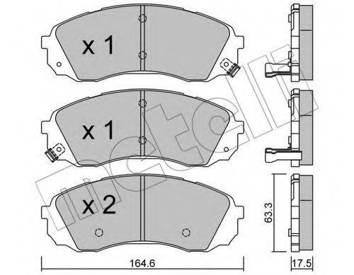 METELLI 2207850 Комплект тормозных колодок, дисковый тормоз