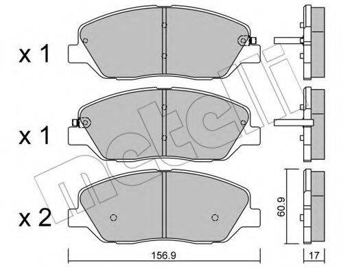 METELLI 2207870 Комплект тормозных колодок, дисковый тормоз