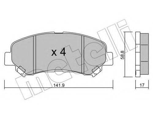 METELLI 2207920 Комплект тормозных колодок, дисковый тормоз