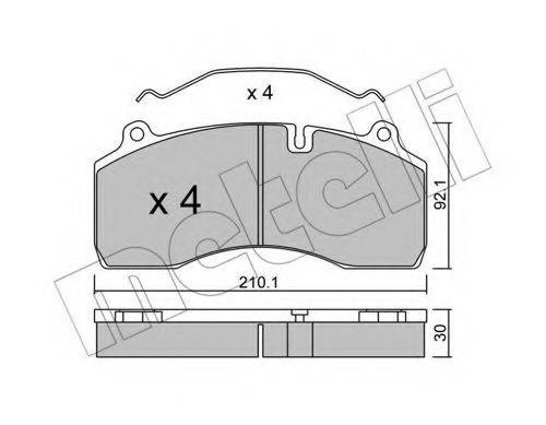 METELLI 2208070 Комплект тормозных колодок, дисковый тормоз
