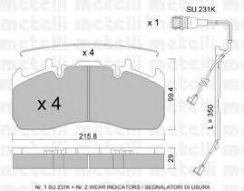 METELLI 2208080K Комплект тормозных колодок, дисковый тормоз